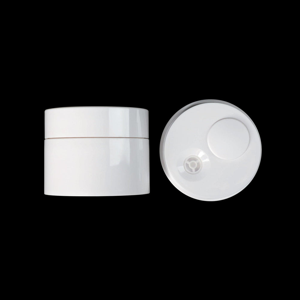 Pure 50 ML PP White Airless Jar with White Cap