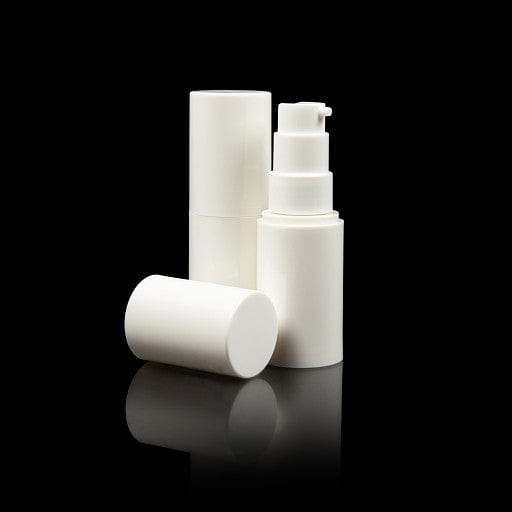 Impact 15 ML PCR White PP Airless Bottle with Mono-Material Pump