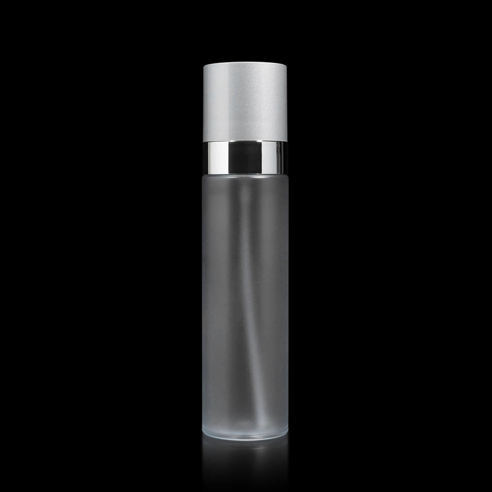 Cloud 100 ML Fine Mist Spray Bottle with Matte Silver Cap - Cosmetic Packaging Now