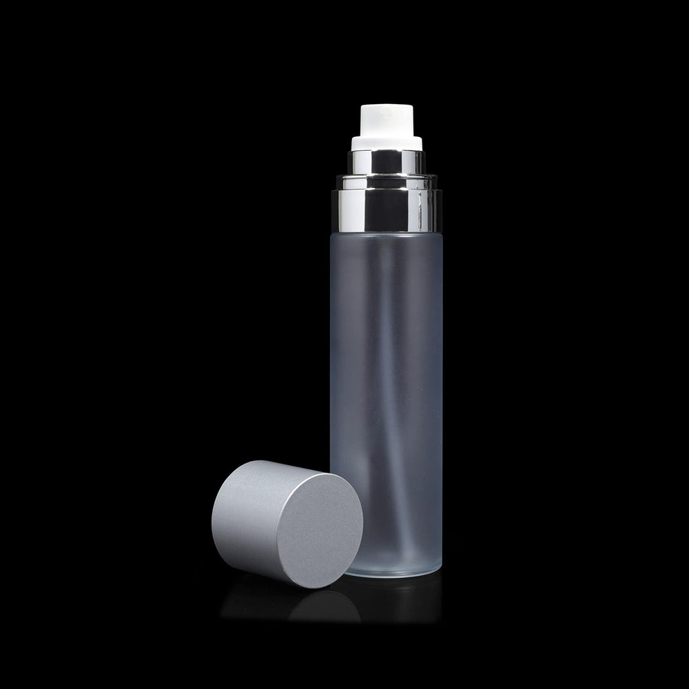 Cloud 100 ML Fine Mist Spray Bottle with Matte Silver Cap - Cosmetic Packaging Now