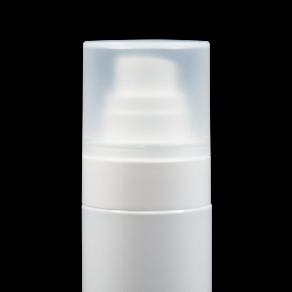 Cloud 100 ML Fine Mist Spray Bottle White with Frosted Clear Cap - Cosmetic Packaging Now