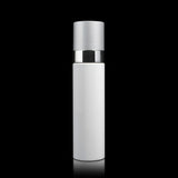 Cloud 100 ML Fine Mist Spray Bottle White with Matte Silver Cap - Cosmetic Packaging Now