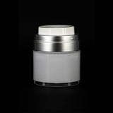 Echo 30 ML Airless Jar with Matte Silver Collar - Cosmetic Packaging Now