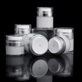 Echo 30 ML Airless Jar with Matte Silver Collar - Cosmetic Packaging Now