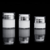 Echo 30 ML Airless Jar with Matte Silver Collar - Cosmetic Packaging Now