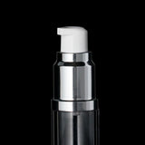 Luxe 15 ML Airless Bottle Glossy Black with Clear Bottle - Cosmetic Packaging Now