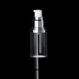 Luxe 30 ML Airless Bottle Glossy Black with Clear Bottle - Cosmetic Packaging Now