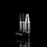 Luxe 30 ML Airless Bottle Glossy Black with Clear Bottle - Cosmetic Packaging Now