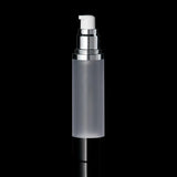 Luxe 50 ML Airless Bottle Glossy Black with Frosted Bottle - Cosmetic Packaging Now