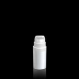 Pure 10 ML White PP Airless Bottle with Frosted Cap - Cosmetic Packaging Now