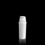 Pure 15 ML White PP Airless Bottle with Frosted Cap - Cosmetic Packaging Now