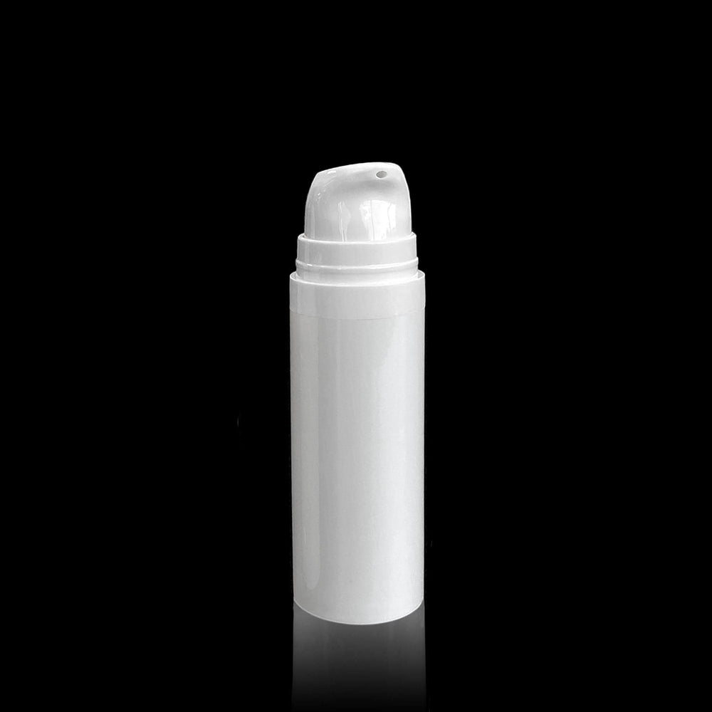 Pure 30 ML White PP Airless Bottle with Frosted Cap - Cosmetic Packaging Now