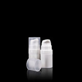 Pure 5 ML White PP Airless Bottle with Frosted Cap - Cosmetic Packaging Now