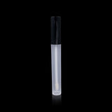 Vibe Lip Gloss Container Glossy Black Cap with Frosted Bottle - Cosmetic Packaging Now