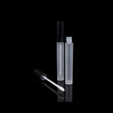 Vibe Lip Gloss Container Glossy Black Cap with Frosted Bottle - Cosmetic Packaging Now